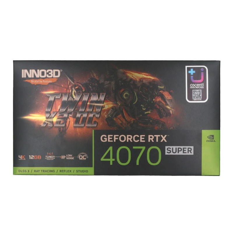 Carte Graphique Nvidia Inno3D GeForce RTX 4070 Super Twin X2 OC 12Go