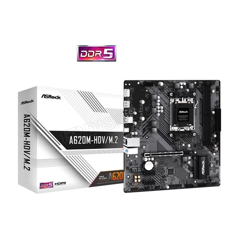 Carte Mère ASRock A620M-HDV/M.2+ (AM5) Micro ATX