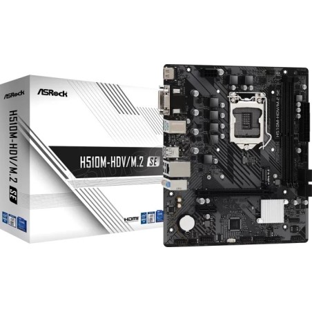 Carte Mère ASRock H510M-HDV/M.2 SE (Intel LGA 1200) Micro ATX