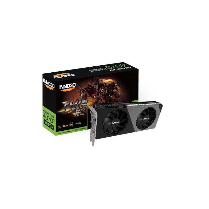 Carte Graphique Nvidia Inno3D GeForce RTX 4070 Ti Super Twin X2 16Go