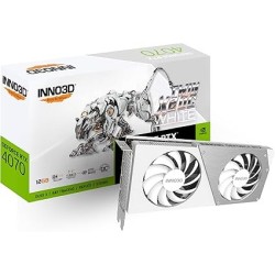 Carte Graphique Nvidia Inno3D GeForce RTX 4070 Twin X2 OC White Stealth 12Go