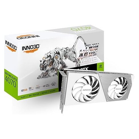 Carte Graphique Nvidia Inno3D GeForce RTX 4070 Twin X2 OC White Stealth 12Go