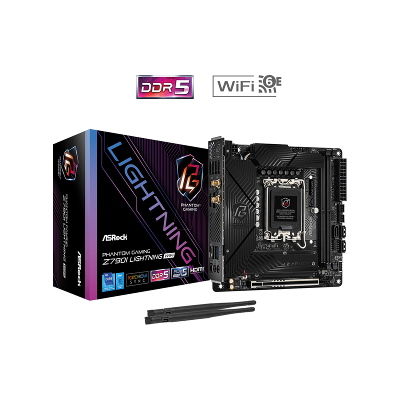 Carte Mère ASRock Z790I Phantom Gaming Lightning WiFi DDR5 (Intel LGA 1700) Mini ITX