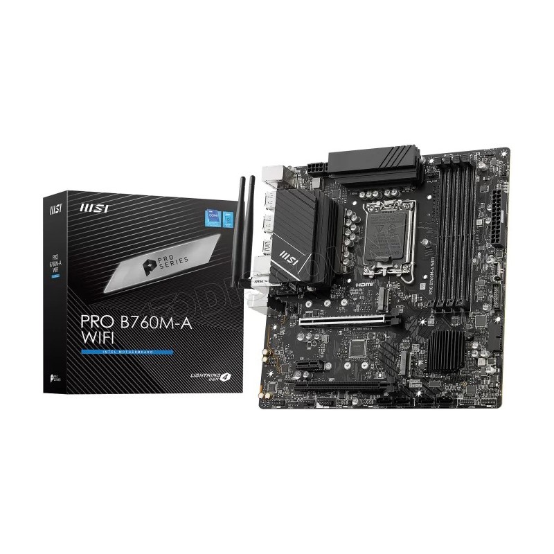 Carte Mère MSI Pro B760M-A WiFi DDR5 (Intel LGA 1700) Micro ATX