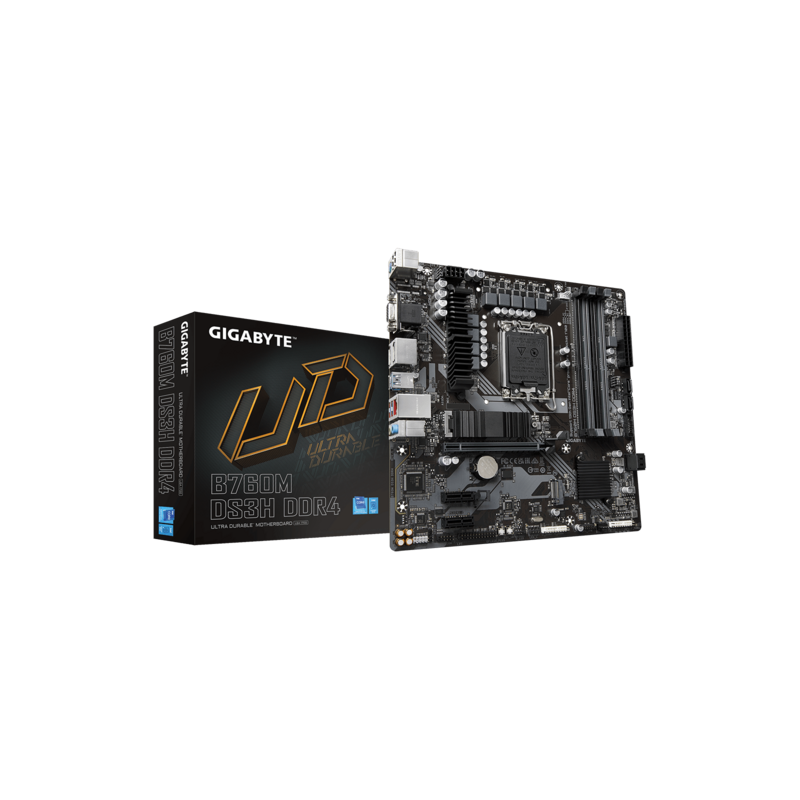 Carte Mère Gigabyte B760M DS3H DDR4 (Intel LGA 1700) Micro ATX