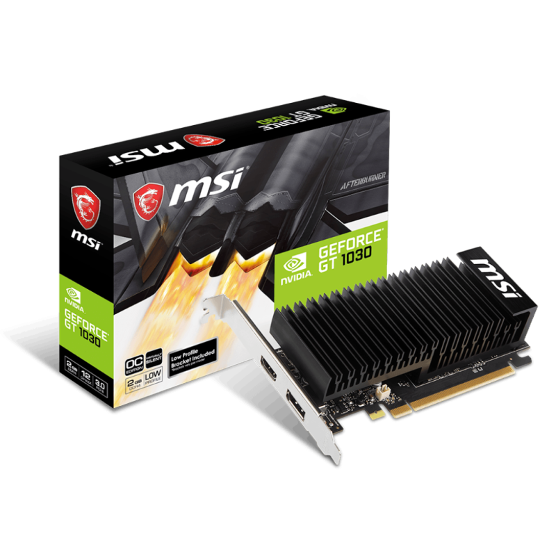 Carte Graphique Nvidia MSI GeForce GT1030 2GHD4 OC Low Profile