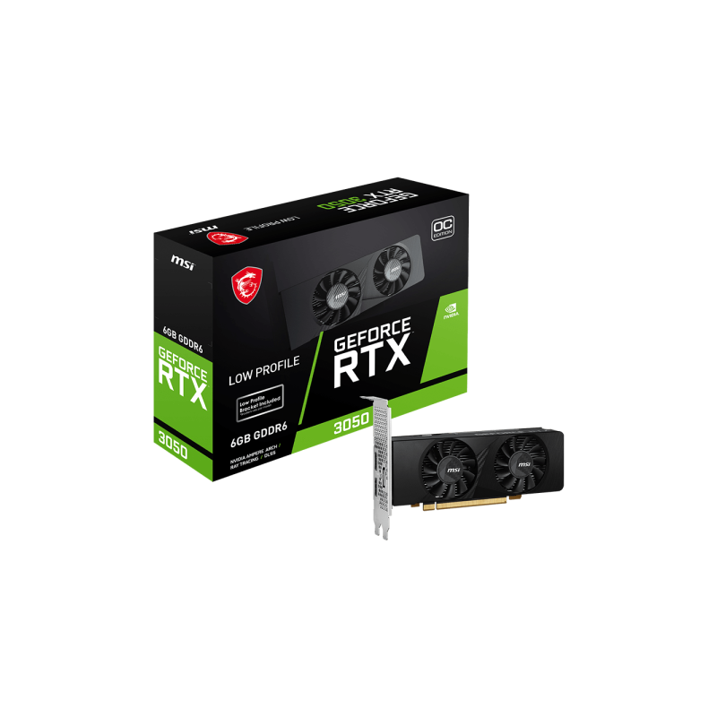 Carte Graphique Nvidia MSI GeForce RTX 3050 OC 6Go Low Profile