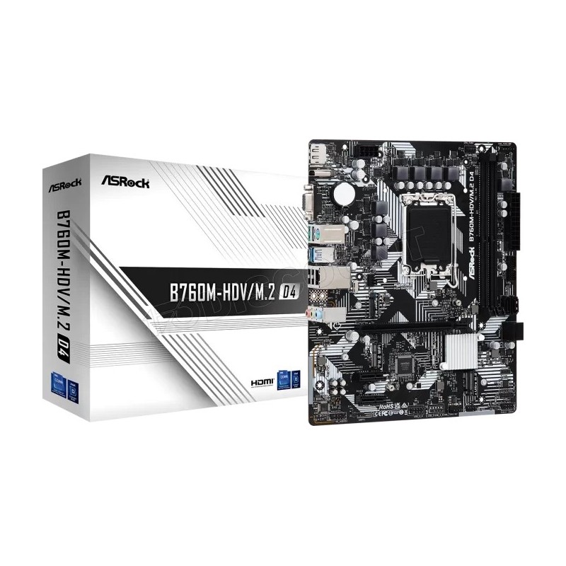 Carte Mère ASRock B760M-HDV/M.2 DDR4 (Intel LGA 1700) Micro ATX