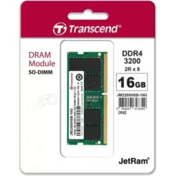 Barrette mémoire SODIMM 16Go DDR4 Transcend JetRam 3200Mhz CL22 (Vert)