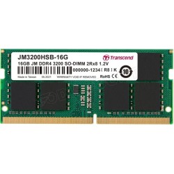 Barrette mémoire SODIMM 16Go DDR4 Transcend JetRam 3200Mhz CL22 (Vert)