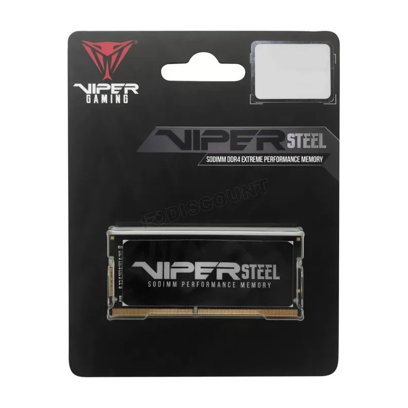 Barrette mémoire SODIMM DDR4 8Go Patriot Viper Steel  3200Mhz (Noir)