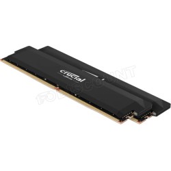 Kit Barrettes mémoire 32Go (2x16Go) DIMM DDR5 Crucial Pro Overclocking 6400MHz (Noir)