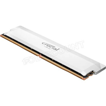 Kit Barrettes mémoire 32Go (2x16Go) DIMM DDR5 Crucial Pro Overclocking 6400MHz (Blanc)