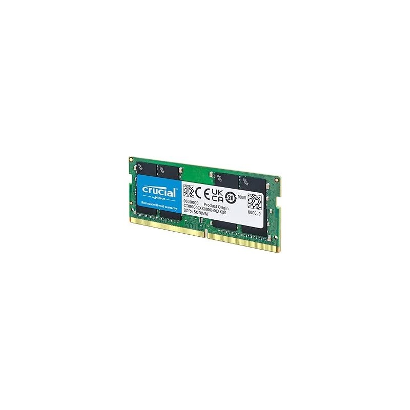 Barrette mémoire 32Go SODIMM DDR4 Crucial  3200Mhz (Vert)