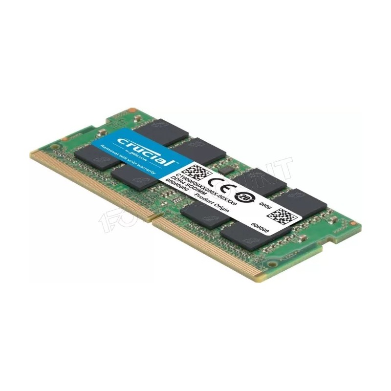 Barrette mémoire SODIMM 8Go DDR4 Crucial  3200Mhz (Vert)