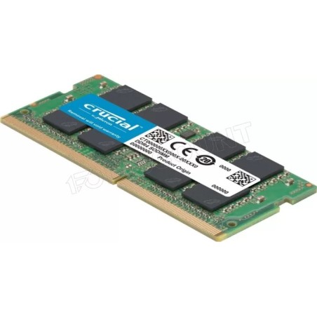 Barrette mémoire SODIMM 8Go DDR4 Crucial  3200Mhz (Vert)