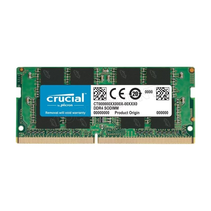 Barrette mémoire SODIMM DDR4 Crucial  2400Mhz 8Go (Vert)