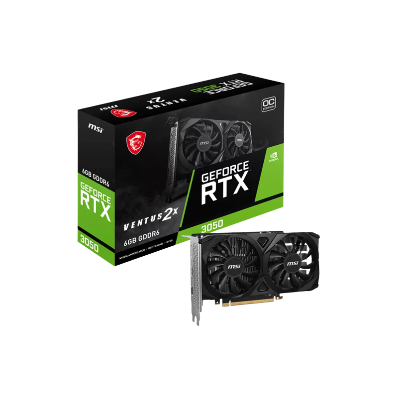 Carte Graphique Nvidia MSI GeForce RTX 3050 Ventus 2X OC 6Go