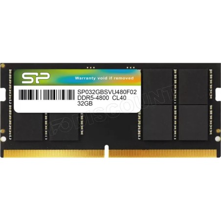 Barrette mémoire 32Go SODIMM DDR5 Silicon Power 4800Mhz (Noir)