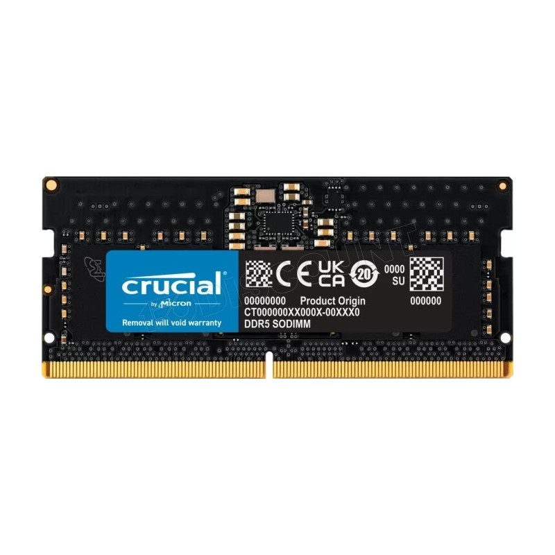 Barrette mémoire SODIMM DDR5 32Go Crucial  4800Mhz (Noir)