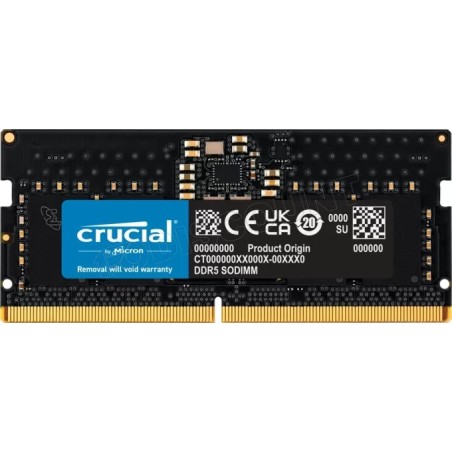 Barrette mémoire SODIMM DDR5 32Go Crucial  4800Mhz (Noir)