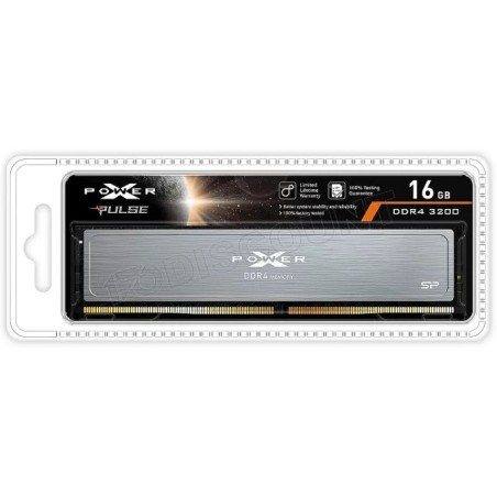 Barrette mémoire 16Go DIMM DDR4 Silicon Power XPower Pulse  3200Mhz (Argent)