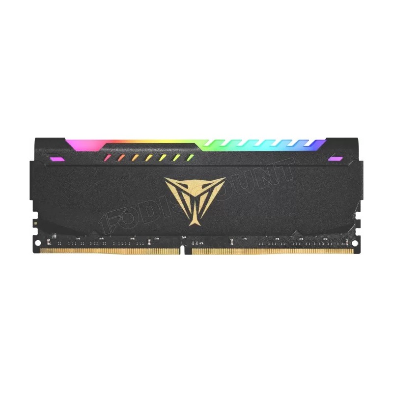 Barrette mémoire 32Go DIMM DDR4 Patriot Viper Steel RGB  3200Mhz (Noir)