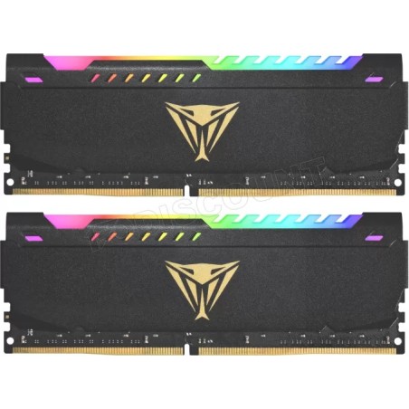 Kit Barrettes mémoire 16Go (2x8Go) DIMM DDR4 Patriot Viper RGB  3200Mhz (Noir)