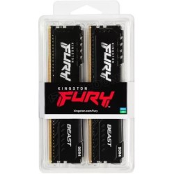 Kit Barrettes mémoire 32Go (2x16Go) DIMM DDR4 Kingston Fury Beast  3600Mhz (Noir)