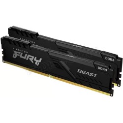 Kit Barrettes mémoire 32Go (2x16Go) DIMM DDR4 Kingston Fury Beast  3600Mhz (Noir)