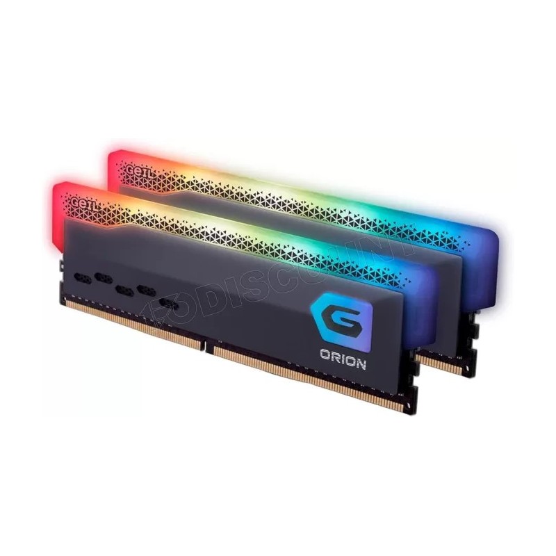 Kit Barrettes mémoire 32Go (2x16Go) DIMM DDR4 GeIL Orion RGB 3200Mhz (Noir)