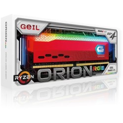 Kit Barrettes mémoire 16Go (2x8Go) DIMM DDR4 GeIL Orion RGB 3200Mhz AMD (Rouge)