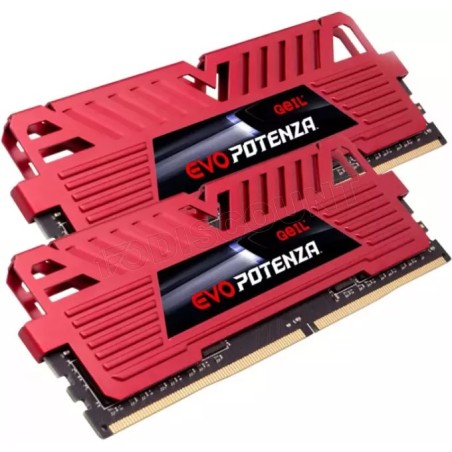 Kit Barrettes mémoire 16Go (2x8Go) DIMM DDR4 GeIL Evo Potenza 3600Mhz (Rouge)