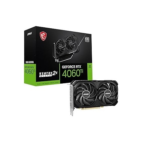 Carte Graphique Nvidia MSI GeForce RTX 4060 Ti Ventus 2X Black OC 8Go