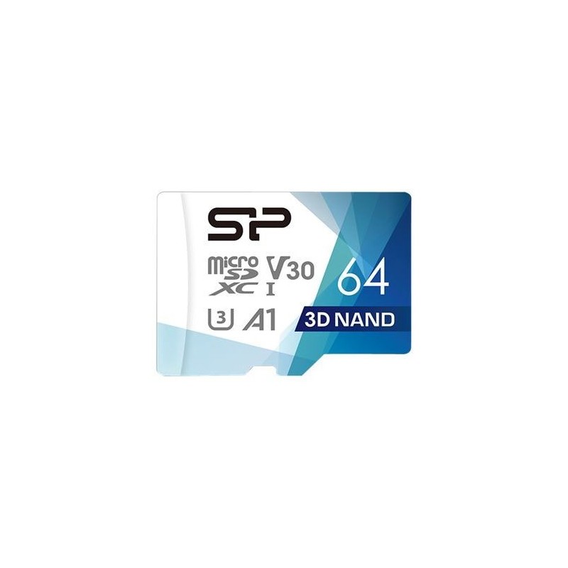 Carte mémoire Micro SD Silicon Power Superior Pro - 64Go avec adaptateur