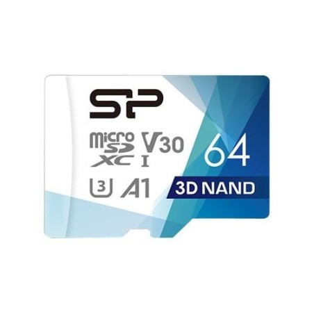 Carte mémoire Micro SD Silicon Power Superior Pro - 64Go avec adaptateur