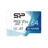 Carte mémoire Micro SD Silicon Power Superior Pro - 64Go avec adaptateur