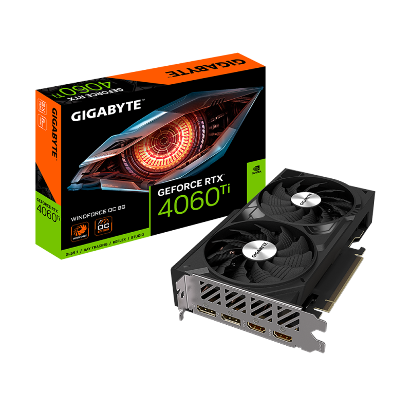 Carte Graphique Nvidia Gigabyte GeForce RTX 4060 Ti Windforce OC 8Go