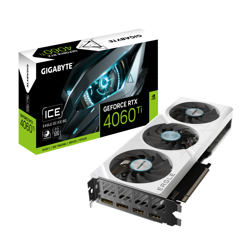 Carte Graphique Nvidia Gigabyte GeForce RTX 4060 Ti Eagle Ice OC 8Go