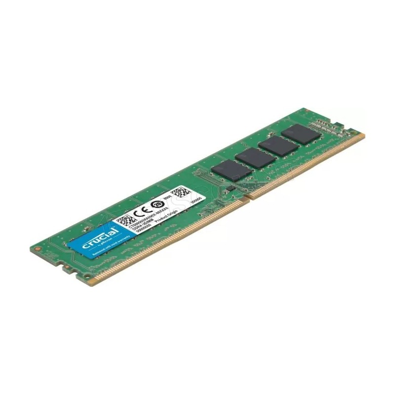 Barrette mémoire 16Go DIMM DDR4 Crucial  3200Mhz (Vert)