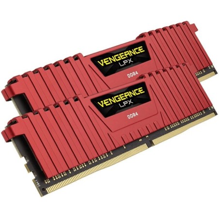 Kit Barrettes mémoire 16Go (2x8Go) DIMM DDR4 Corsair Vengeance LPX  2400Mhz (Rouge)