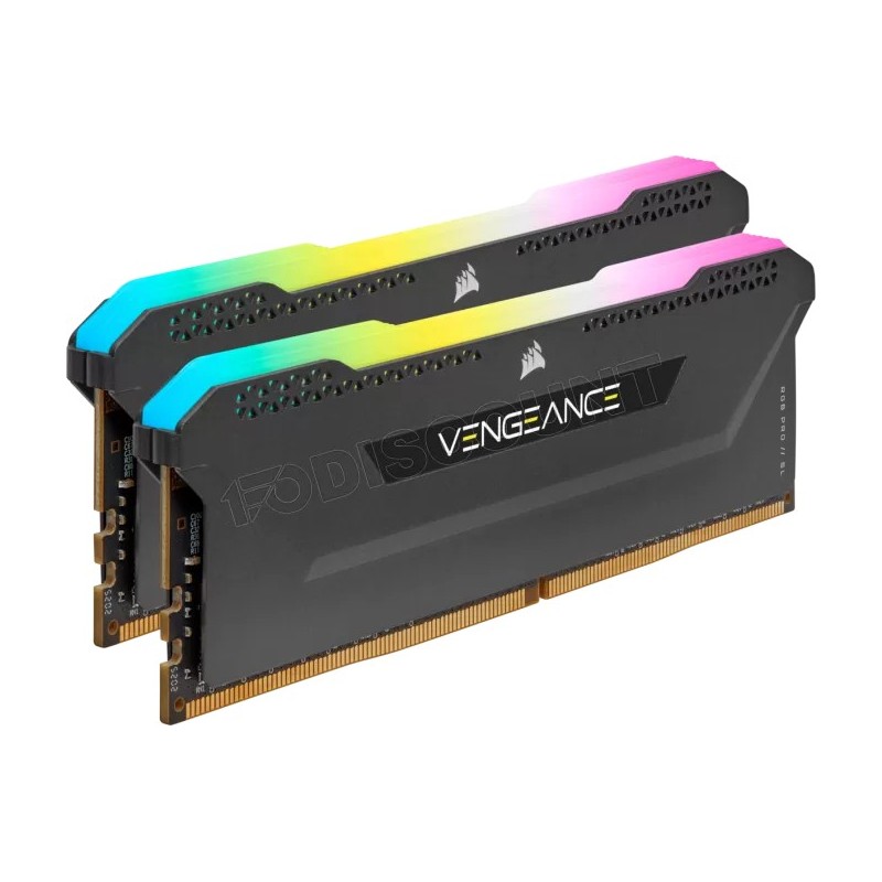 Kit Barrettes mémoire 32Go (2x16Go) DIMM DDR4 Corsair Vengeance Pro SL RGB  3600Mhz (Noir)