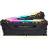 Kit Barrettes mémoire 32Go (2x16Go) DIMM DDR4 Corsair Vengeance Pro RGB  3200Mhz (Noir)