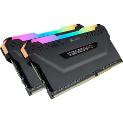 Kit Barrettes mémoire 32Go (2x16Go) DIMM DDR4 Corsair Vengeance Pro RGB  3200Mhz (Noir)