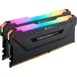 Kit Barrettes mémoire 32Go (2x16Go) DIMM DDR4 Corsair Vengeance Pro RGB  3200Mhz (Noir)