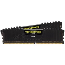 Kit Barrettes mémoire 32Go (2x16Go) DIMM DDR4 Corsair Vengeance LPX  3200Mhz (Noir) optimisé Ryzen