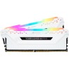 Kit Barrettes mémoire 16Go (2x8Go) DIMM DDR4 Corsair Vengeance Pro RGB  3600Mhz (Blanc) optimisé Intel