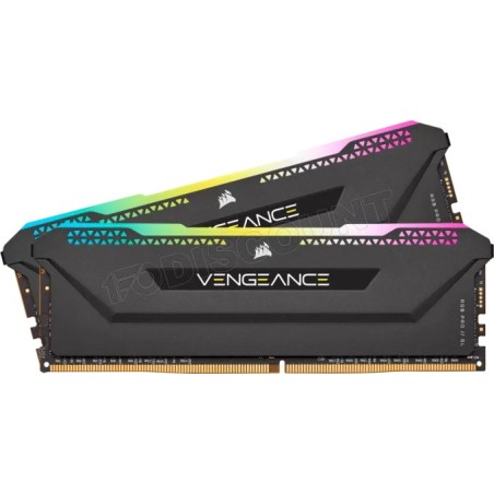 Kit Barrettes mémoire 16Go (2x8Go) DIMM DDR4 Corsair Vengeance Pro SL RGB  3200Mhz (Noir)