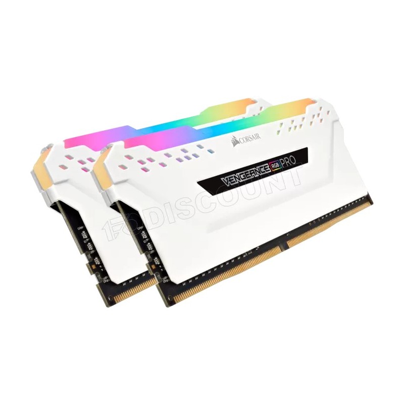 Kit Barrettes mémoire 16Go (2x8Go) DIMM DDR4 Corsair Vengeance Pro SL RGB  3600Mhz (Blanc)