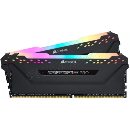 Kit Barrettes mémoire 16Go (2x8Go) DIMM DDR4 Corsair Vengeance Pro RGB  3000Mhz (Noir)